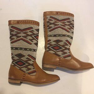 Wanted Aztec design boots